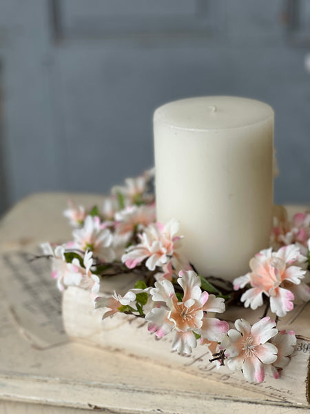 Cora Flower Candle Ring | 11" | Blushing | NOT CURRENTLY IN STOCK-New For Spring 2026!