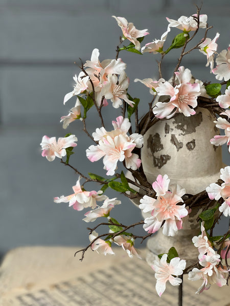 Cora Flower Candle Ring | 11" | Blushing | NOT CURRENTLY IN STOCK-New For Spring 2026!