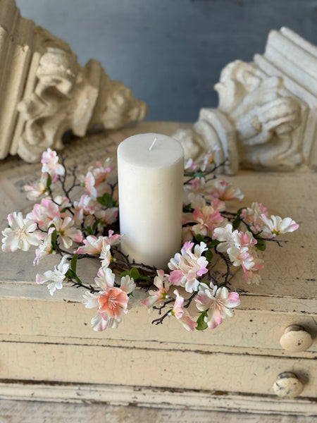 Cora Flower Candle Ring | 11" | Blushing | SOLD OUT