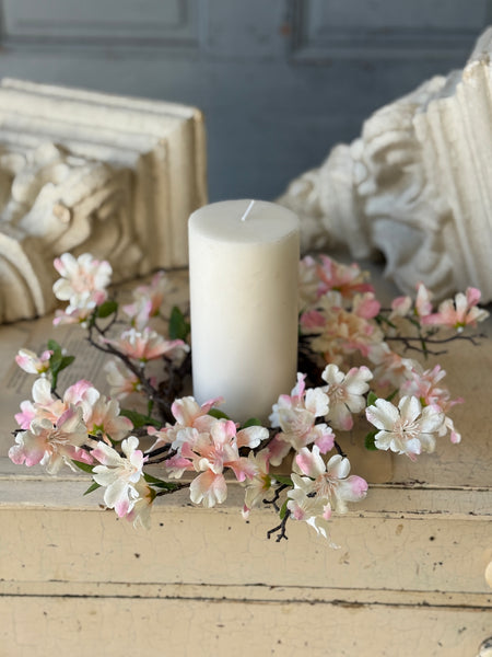 Cora Flower Candle Ring | 11" | Blushing | SOLD OUT