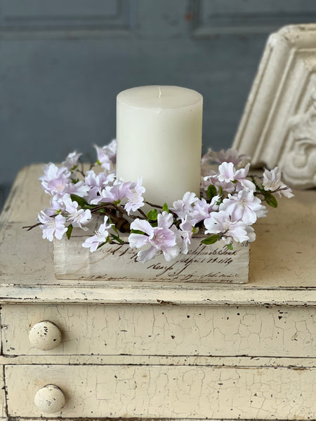 Cora Flower Candle Ring | 11" | Light Lilac | NOT CURRENTLY IN STOCK-New For Spring 2026!