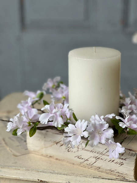 Cora Flower Candle Ring | 11" | Light Lilac | NOT CURRENTLY IN STOCK-New For Spring 2026!