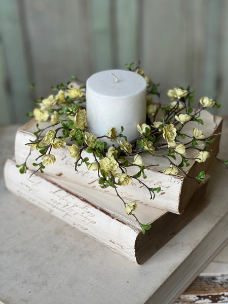 Quince Blooms Candle Ring | 3" | Cream | NOT CURRENTLY IN STOCK-New For Spring 2026!