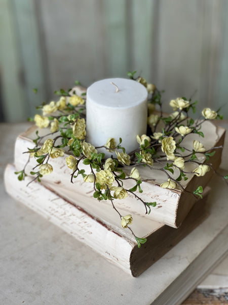 Quince Blooms Candle Ring | 3" | Cream | NOT CURRENTLY IN STOCK-New For Spring 2026!