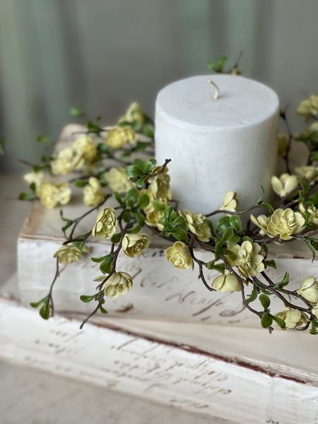 Quince Blooms Candle Ring | 3" | Cream | NOT CURRENTLY IN STOCK-New For Spring 2026!