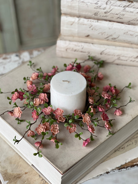 Quince Blooms Candle Ring | 9" | NOT CURRENTLY IN STOCK - Spring 2026