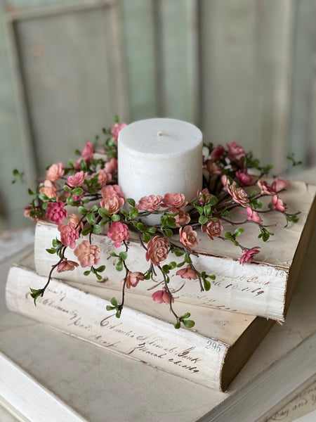 Quince Blooms Candle Ring | 9" | NOT CURRENTLY IN STOCK - Spring 2026