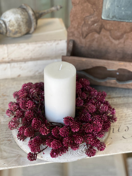 Wil-O-Wisp Candle Ring | 10" | Sangria | NOT CURRENTLY IN STOCK-New For Spring 2026!
