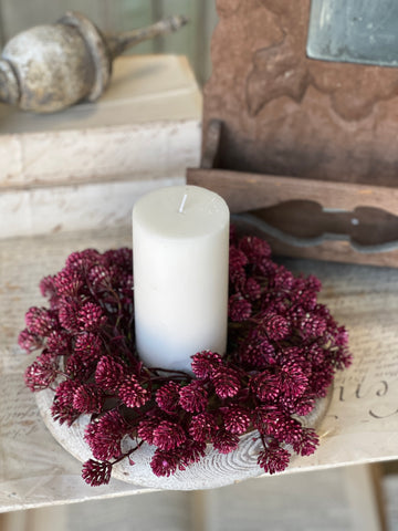 Wil-O-Wisp Candle Ring | 10" | Sangria | NOT CURRENTLY IN STOCK-New For Spring 2026!