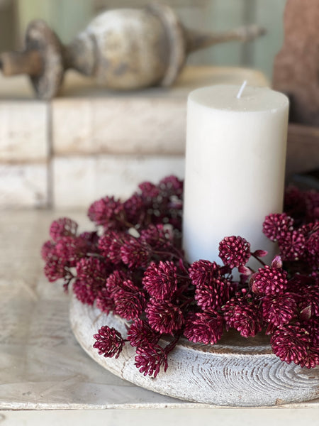 Wil-O-Wisp Candle Ring | 10" | Sangria | NOT CURRENTLY IN STOCK-New For Spring 2026!