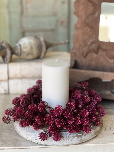 Wil-O-Wisp Candle Ring | 10" | Sangria | NOT CURRENTLY IN STOCK-New For Spring 2026!
