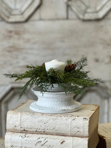 Crested Candle Holder | 5.75"