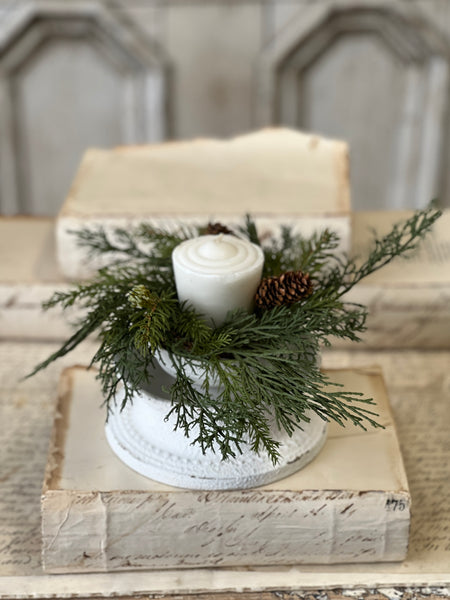 Crested Candle Holder | 5.75"