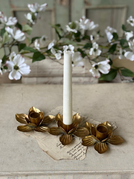 Petal Glow Trio Taper Holder | 10" | NOT CURRENTLY IN STOCK-New For Spring 2027!