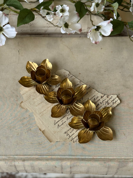 Petal Glow Trio Taper Holder | 10" | NOT CURRENTLY IN STOCK-New For Spring 2027!