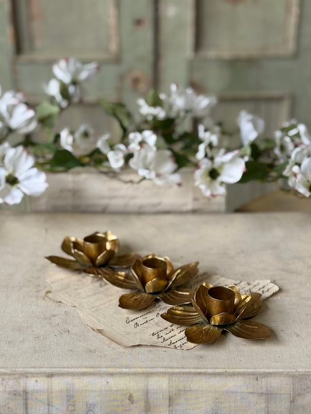 Petal Glow Trio Taper Holder | 10" | NOT CURRENTLY IN STOCK-New For Spring 2027!