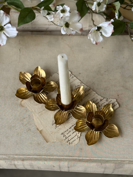 Petal Glow Trio Taper Holder | 10" | NOT CURRENTLY IN STOCK-New For Spring 2027!