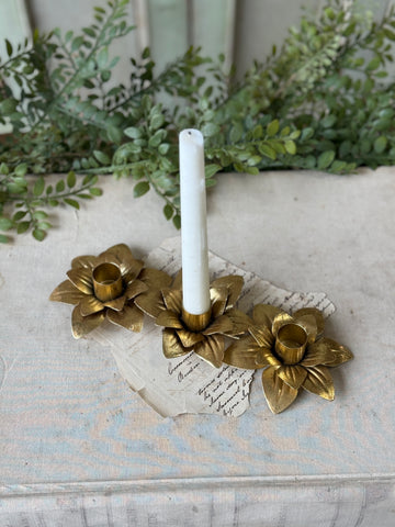 Burnished Blossom Trio Holder | 9.5" | NOT CURRENTLY IN STOCK-New For Spring 2027!