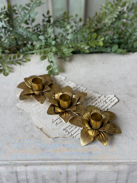 Burnished Blossom Trio Holder | 9.5" | NOT CURRENTLY IN STOCK-New For Spring 2027!
