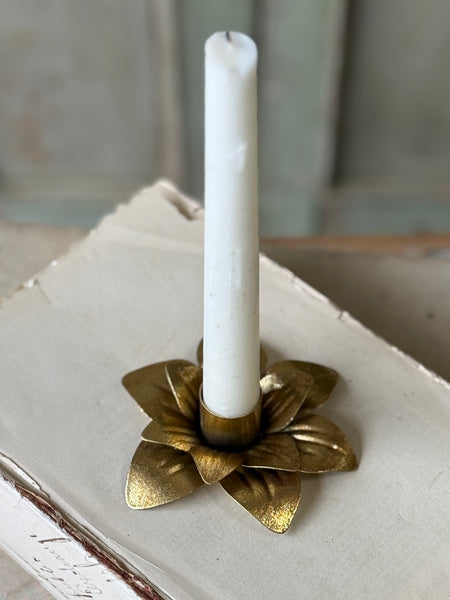 Burnished Blossom Taper Holder | 4" | NOT CURRENTLY IN STOCK-New For Spring 2027!