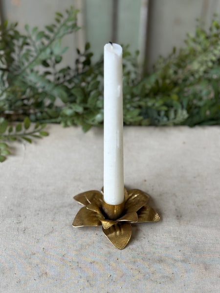 Burnished Blossom Taper Holder | 4" | NOT CURRENTLY IN STOCK-New For Spring 2027!