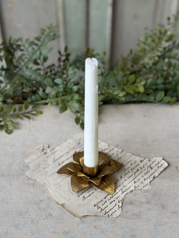 Burnished Blossom Taper Holder | 4" | NOT CURRENTLY IN STOCK-New For Spring 2027!