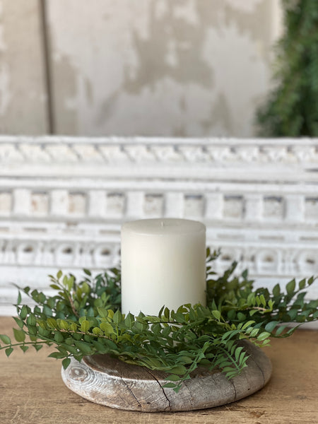 Wood Thrush Leaves Candle Ring | 15" | NOT CURRENTLY IN STOCK - ETA December