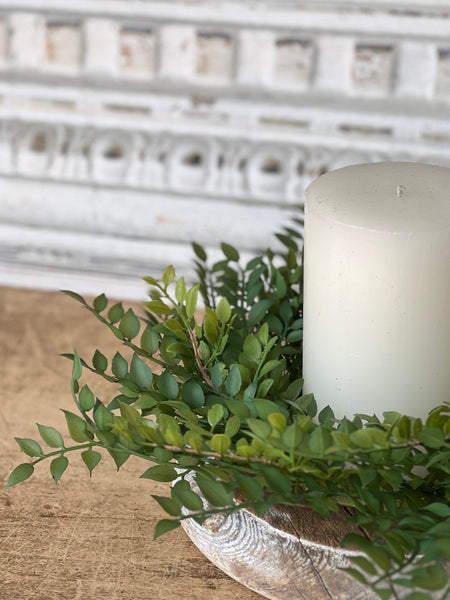 Wood Thrush Leaves Candle Ring | 15" | NOT CURRENTLY IN STOCK - ETA December