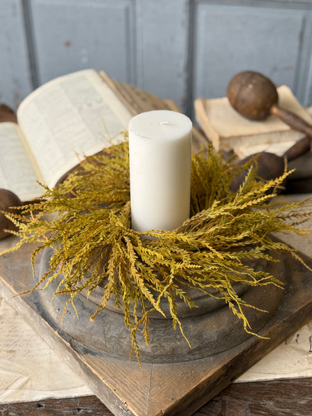Goldenrod Fields Candle Ring | 10” | NOT CURRENTLY IN STOCK-New For Holiday 2026!