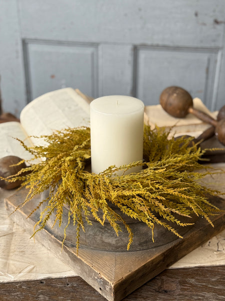 Goldenrod Fields Candle Ring | 12” | NOT CURRENTLY IN STOCK-New For Holiday 2026!