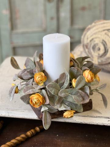 Amberly Blooms Candle Ring | 4" | SOLD OUT