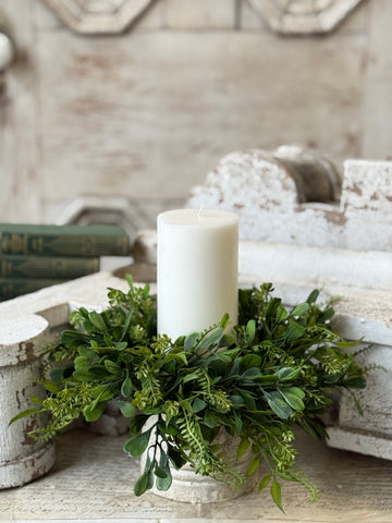 Ferncroft Greens Candle Ring | 10" | NOT CURRENTLY IN STOCK-New For Spring 2027!
