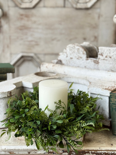 Ferncroft Greens Candle Ring | 12" | NOT CURRENTLY IN STOCK-New For Spring 2027!