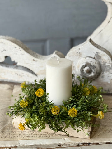 Wishing Well Candle Ring | 10" | Yellow | NOT CURRENTLY IN STOCK-New For Spring 2027!