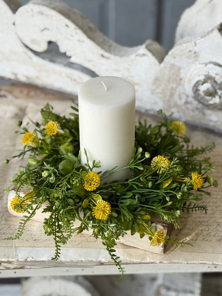 Wishing Well Candle Ring | 10" | Yellow | NOT CURRENTLY IN STOCK-New For Spring 2027!