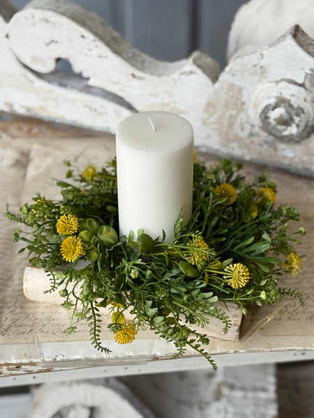 Wishing Well Candle Ring | 10" | Yellow | NOT CURRENTLY IN STOCK-New For Spring 2027!