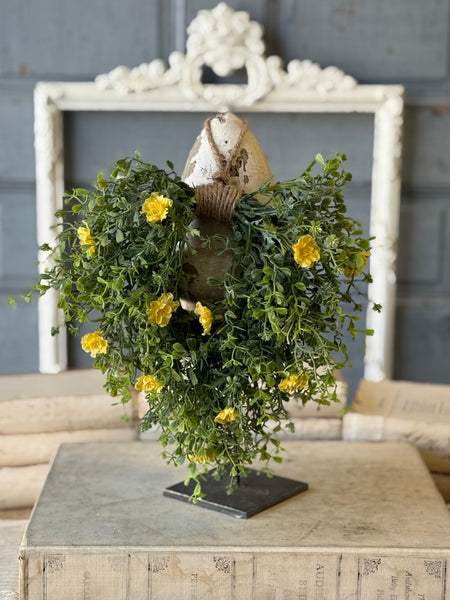 Jessamine Hanging Wreath | 12" | Yellow | NOT CURRENTLY IN STOCK-New For Spring 2027!