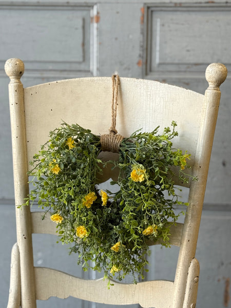 Jessamine Hanging Wreath | 12" | Yellow | NOT CURRENTLY IN STOCK-New For Spring 2027!
