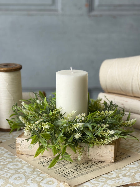 Cotton Grass Candle Ring | 11" | NOT CURRENTLY IN STOCK-New For Spring 2027!