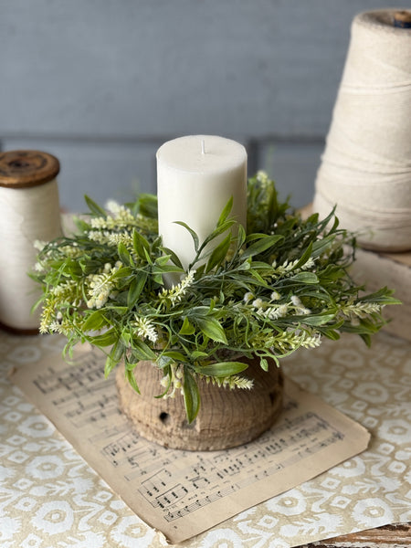 Cotton Grass Candle Ring | 11" | NOT CURRENTLY IN STOCK-New For Spring 2027!
