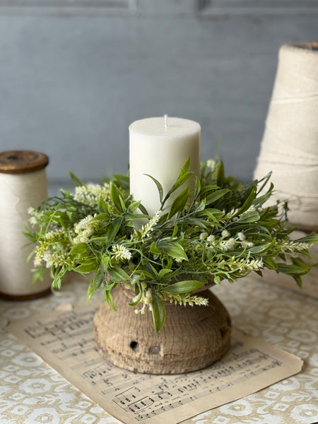Cotton Grass Candle Ring | 11" | NOT CURRENTLY IN STOCK-New For Spring 2027!