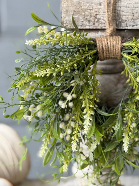 Cotton Grass Hanging Wreath | 14" | NOT CURRENTLY IN STOCK-New For Spring 2027!