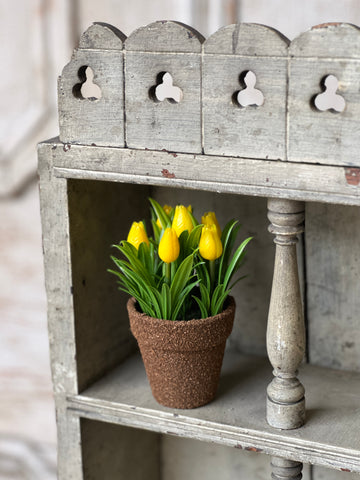 Teacup Tulip Pot | 5" | Yellow | NOT CURRENTLY IN STOCK-New For Spring 2026!