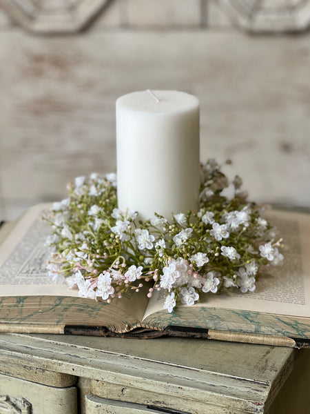 Stardust Blooms Candle Ring | 8" | White | NOT CURRENTLY IN STOCK-New For Spring 2026!