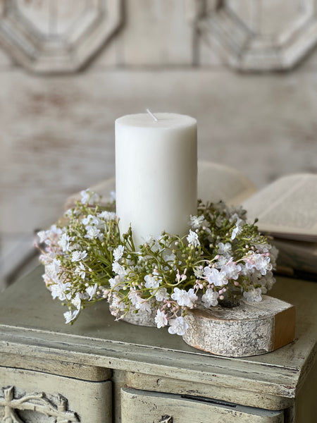 Stardust Blooms Candle Ring | 8" | White | NOT CURRENTLY IN STOCK-New For Spring 2026!