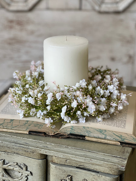 Stardust Blooms Candle Ring | 11" | White | NOT CURRENTLY IN STOCK-New For Spring 2026!