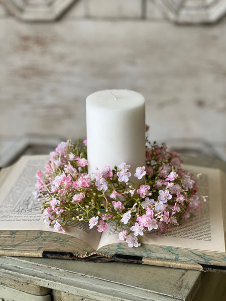 Stardust Blooms Candle Ring | 8" | Pink | NOT CURRENTLY IN STOCK-New For Spring 2026!