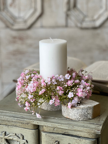 Stardust Blooms Candle Ring | 8" | Pink | NOT CURRENTLY IN STOCK-New For Spring 2026!