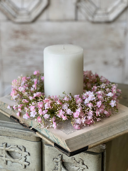 Stardust Blooms Candle Ring | 11" | Pink | NOT CURRENTLY IN STOCK-New For Spring 2026!