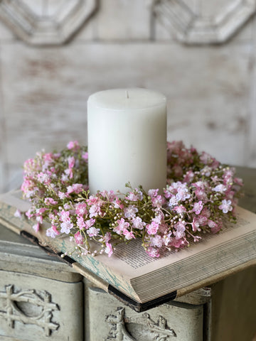 Stardust Blooms Candle Ring | 11" | Pink | NOT CURRENTLY IN STOCK-New For Spring 2026!